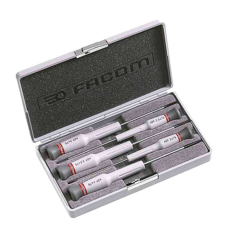 [AEF.J2] Coffret de tournevis MICRO-TECH®, pour vis à fente, 5 pièces