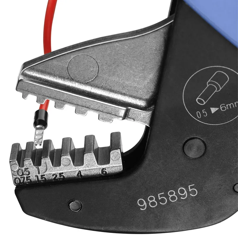 [985895] Pince à sertir pour extrémités de câbles, capacité 0,5 à 6 mm²