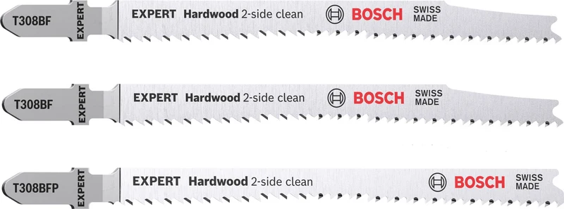 Kits de lames de scie sauteuse Expert 'Hardwood 2-side clean' Bosch 2608900549