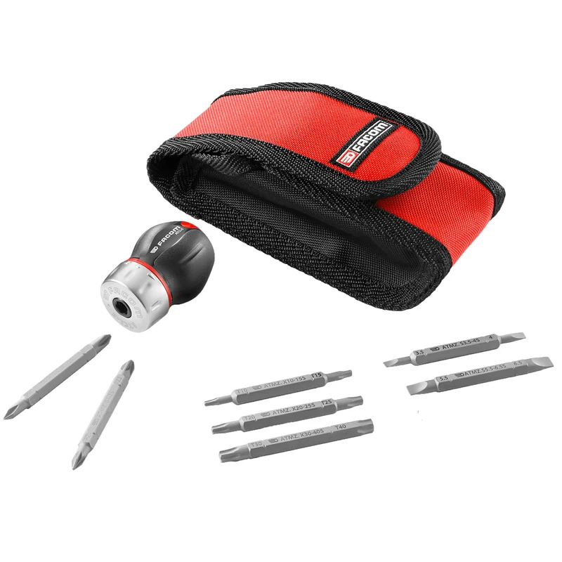 [ATCL.S14PB] Tournevis 3 en 1 boule PROTWIST® à cliquet, 1/4", livrés dans une pochette avec embouts