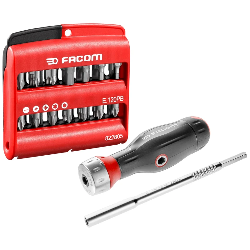 [ATCL.2A2PB] Tournevis à cliquet PROTWIST® 3 en 1, 1/4", et 28 embouts