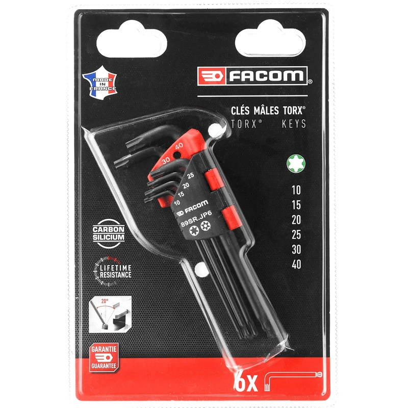 [89SR.JP6PB] Jeu de clés mâles RESISTORX®, en trousse, 6 pièces