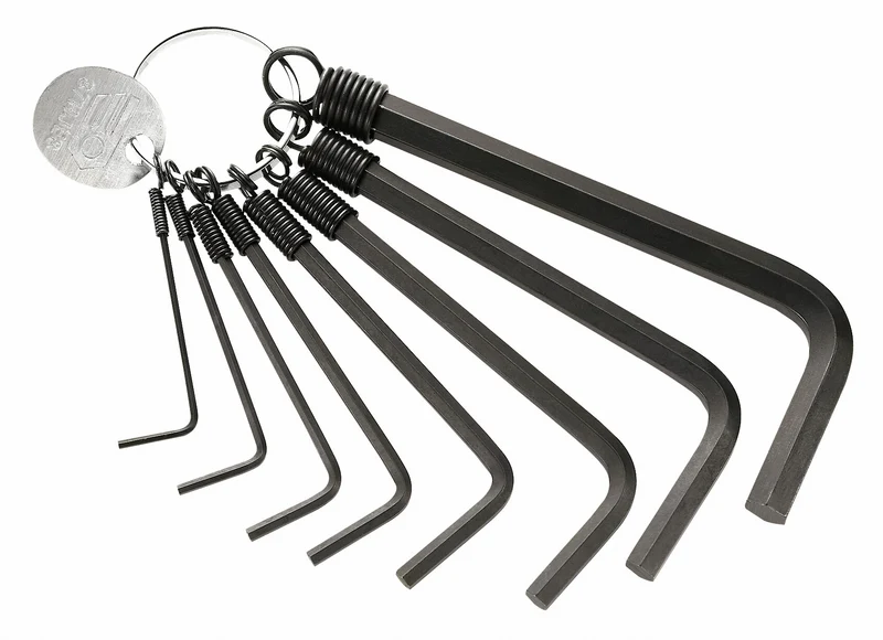 [87H.JE8PB] Clé mâle 6 pans courte sur anneau
