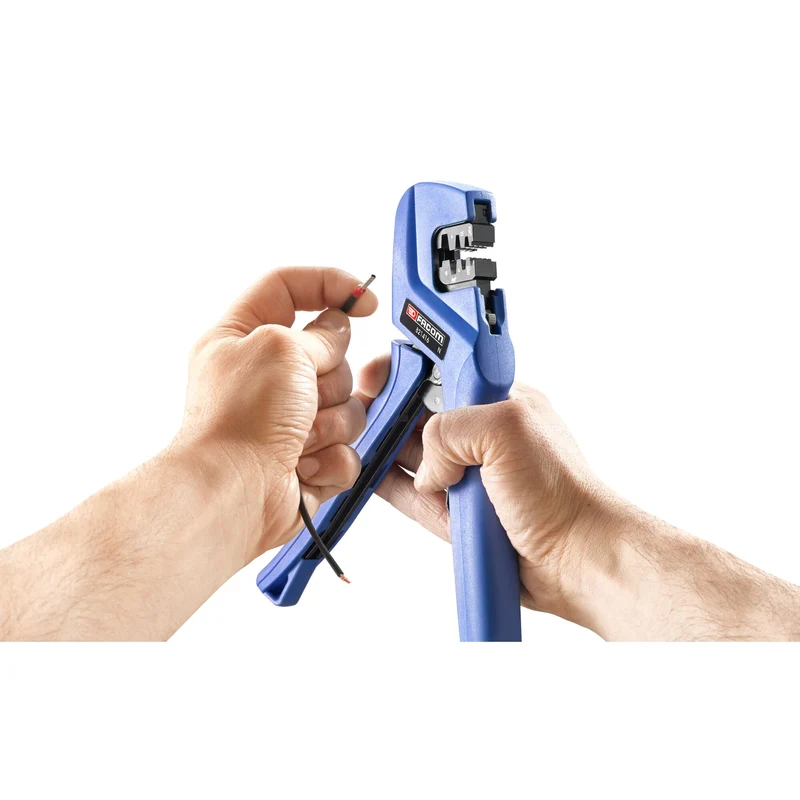 [821416] Pince à sertir pour cosses pré-isolées, capacité 0.25-0.75 1-1.5, 2.5, 4, 6, 10 mm²