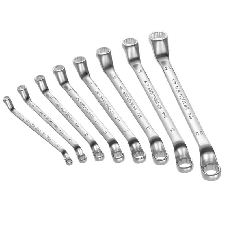 [55A.JU10] Jeu de clés polygonales contrecoudées en pouces, 10 pièces, de 1/4" à 1"1/4