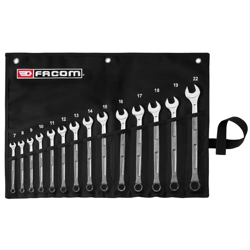 [441.JV14GRPPB] Jeu de 14 clés mixtes longues OGV® Grip 441 (7 à 22 mm) en trousse textile