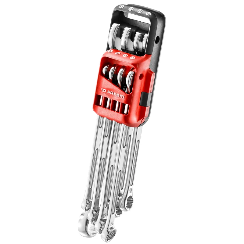 [440XL.JP8PB] Jeu de clés mixtes longues pour couples de serrage élevés et métriques FACOM 8 PC, 12 pièces, de 8 à 19 mm
