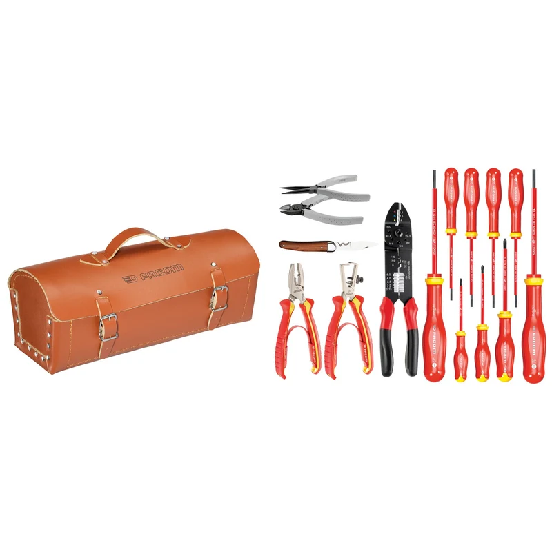 [2180.SE] Sélection électronique 15 outils - sacoche cuir