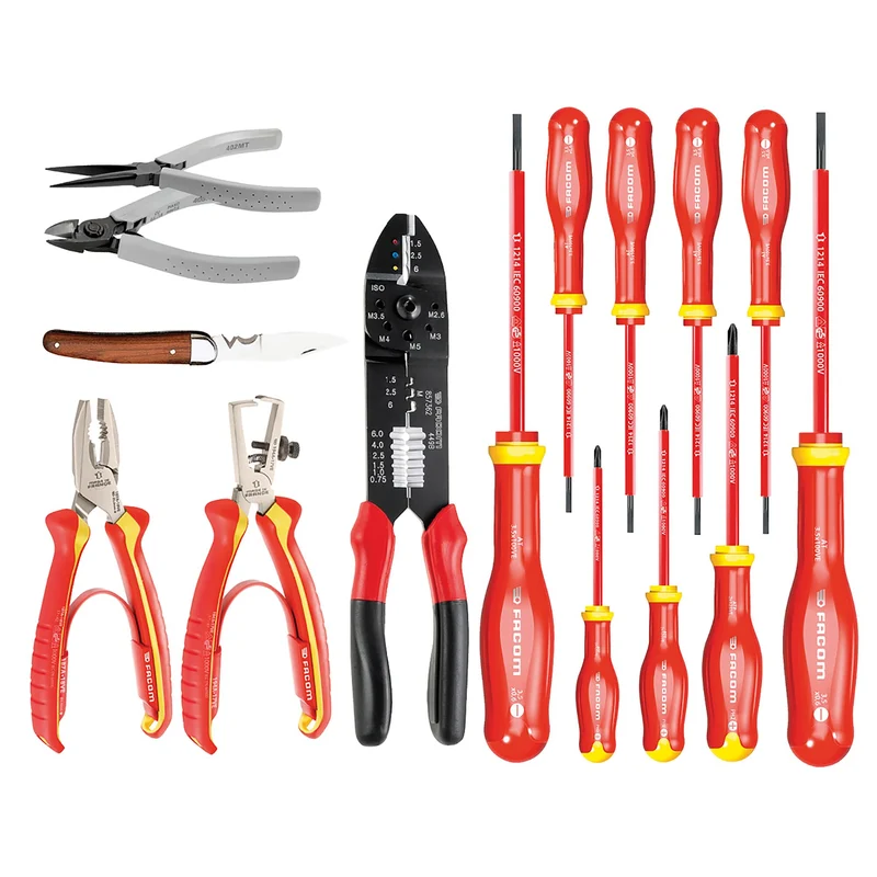 [2180.SE] Sélection électronique 15 outils - sacoche cuir