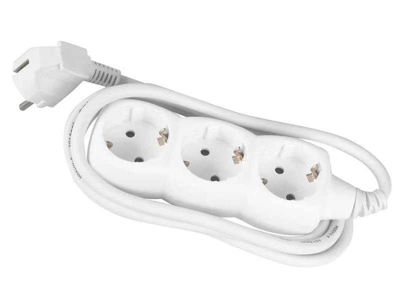 Rallonge multiprise 1.5 m avec prise de terre.Câble 3G 1 mm 8582