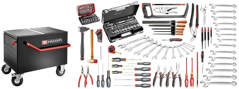 [2092.M120A] Sélection maintenance industrielle 147 outils - servante-coffre