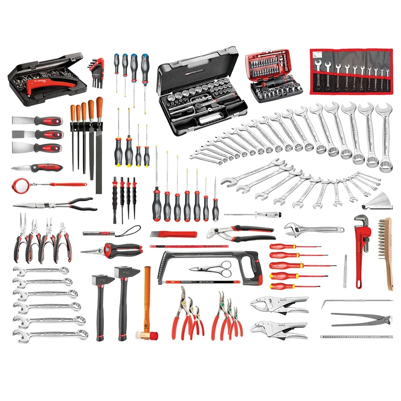 [2074.M140A] Sélection maintenance industrielle 200 outils - coffre 4 tiroirs
