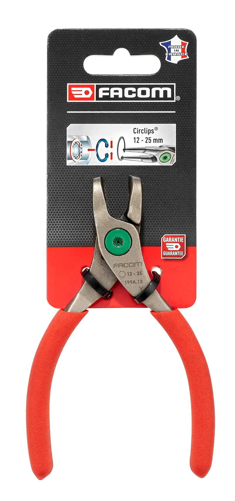 [199G.13PB] Pince pour Circlips® intérieurs, becs 90°, 8-13 mm