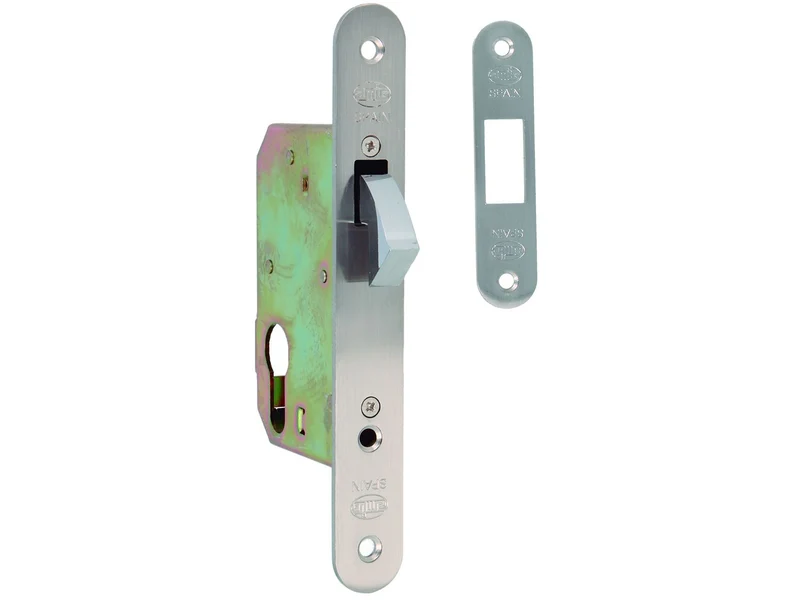 Serrure à emboutir pour portes coulissantes en bois avec «be 14328