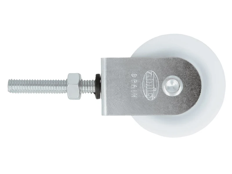 Poulie en acier avec roulette en plastique de Ø39 mm, avec b 17206
