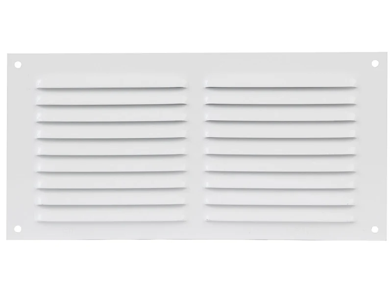 Grille de ventilation en aluminium blanc 100x200 mm Passage d'air: 58 cm² - AMIG20192