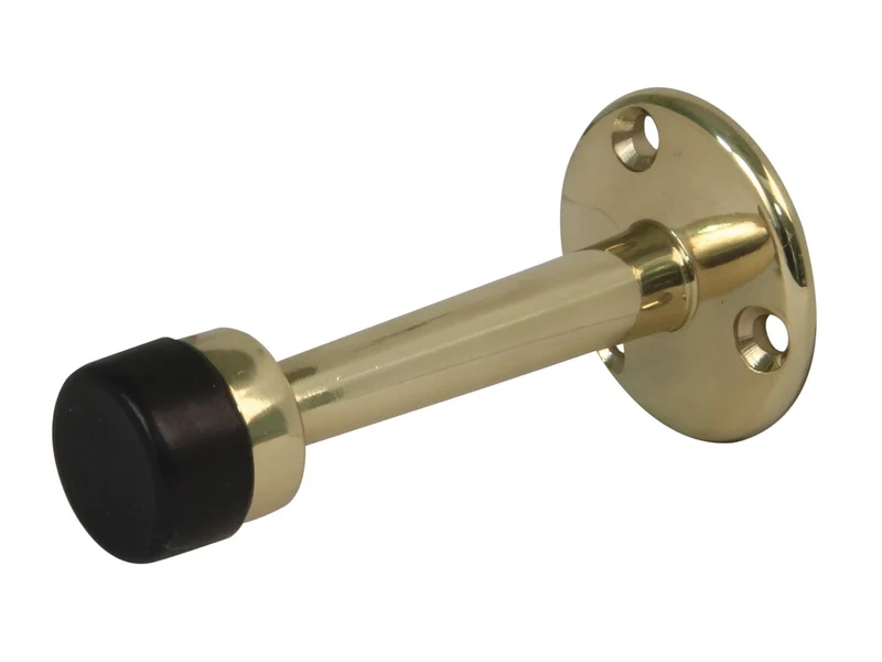 Butoir de porte / butée de porte Laiton Poli Ø19 x 75 mm Vissable - AMIG7466