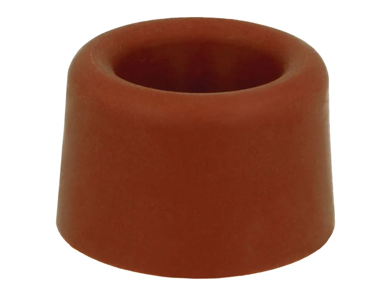 Lot de 2 Butoirs de porte / butée de portes finition marron en caoutchouc Ø30 x 25 mm - AMIG22602