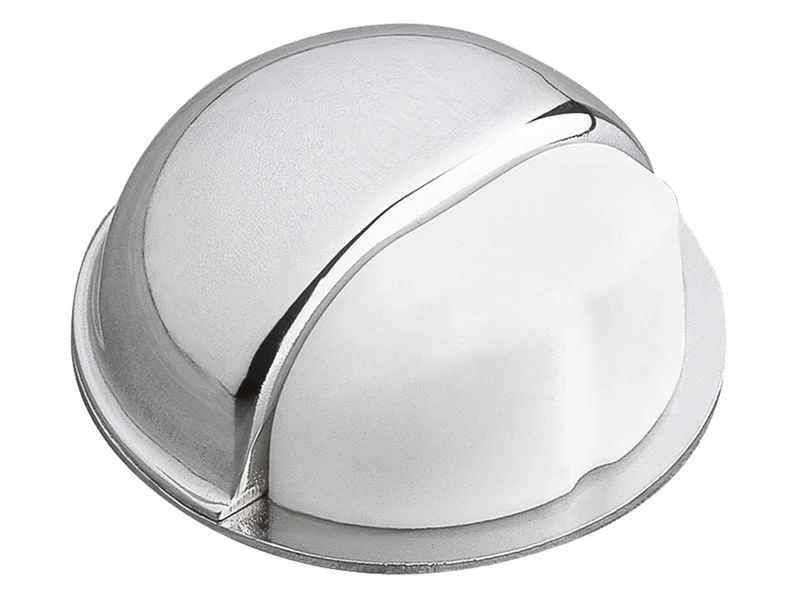Butoir de porte / butée de porte adhésif finition chromé brillant en acier Ø50 x 22 mm - AMIG5987