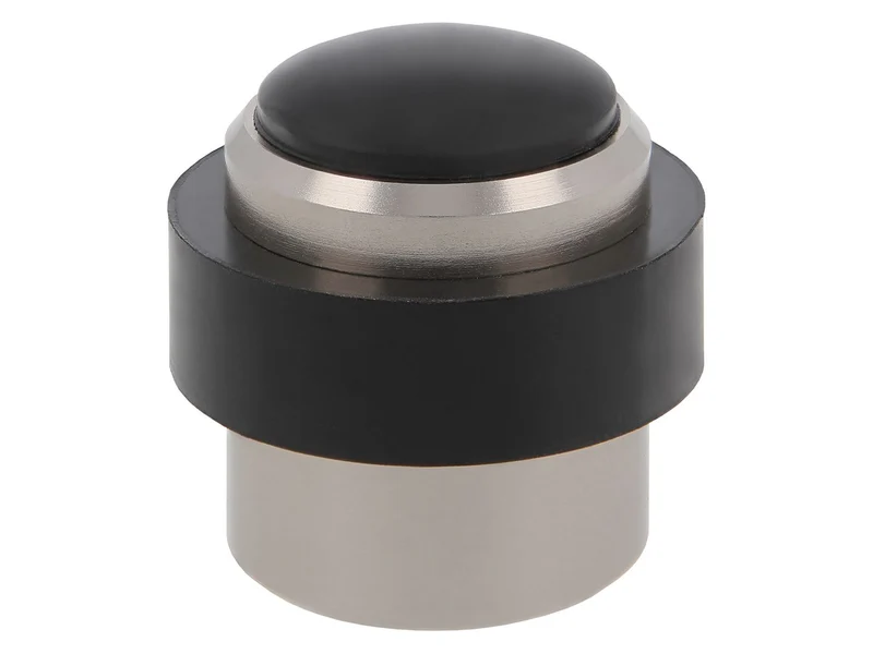 Butoir de porte / butée de porte en aluminium finition nickelé mat Ø30 mm - AMIG23755