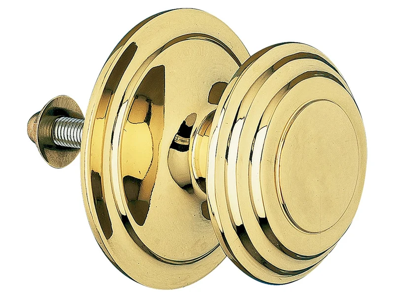 Bouton de porte d'entrée Laiton Poli Ø76 mm AMIG5845