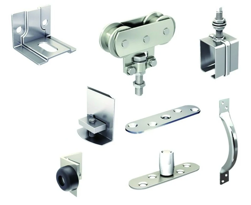 Kit montage porte coulissante Max 80 Kg Guide bas - 3530GVP-3 - Mantion