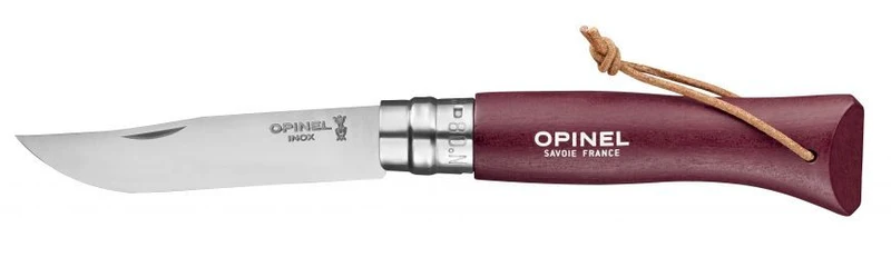 Couteau N08 Opinel Baroudeur Grenat - 002213