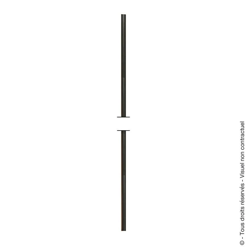 Tringle espagnolette rainure D14mm 1570 droit noir - 0706800