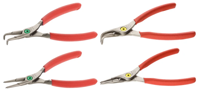 4 Pinces Pour Circlips Becs Droits Et Becs Coudés À 90° 18 à 60mm Facom - PCJ4