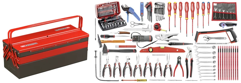 Sélection électronique 120 outils - boîte à outils métal 2070.E18 Facom