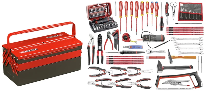 Sélection électronique 101 outils - boîte à outils métal 2050.E17 Facom