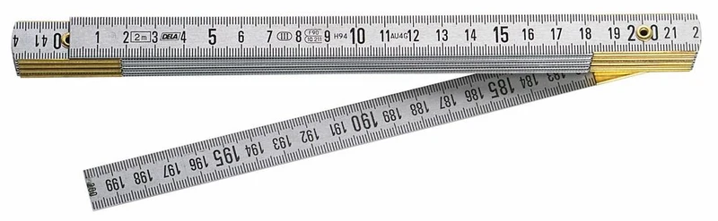 Mètre pliant Duralumin Classe III 2 mètres - 10 branches DELA.626.00 Facom