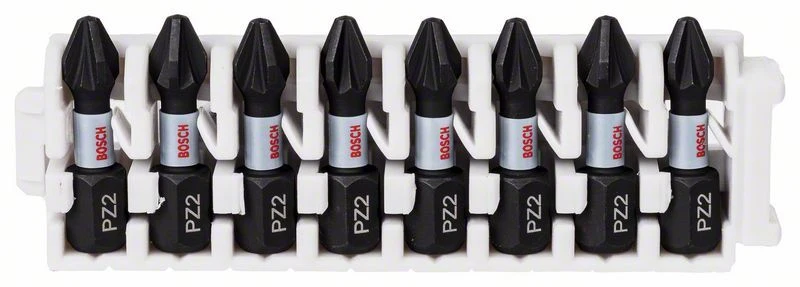 Pack d'embouts de vissage Impact Control, 8 pièces, 8 x PZ2 Bosch 2608522325
