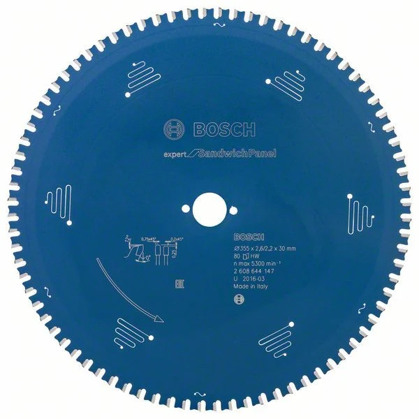 Lame de scie circulaire Expert pour panneaux sandwich Bosch 2608644147