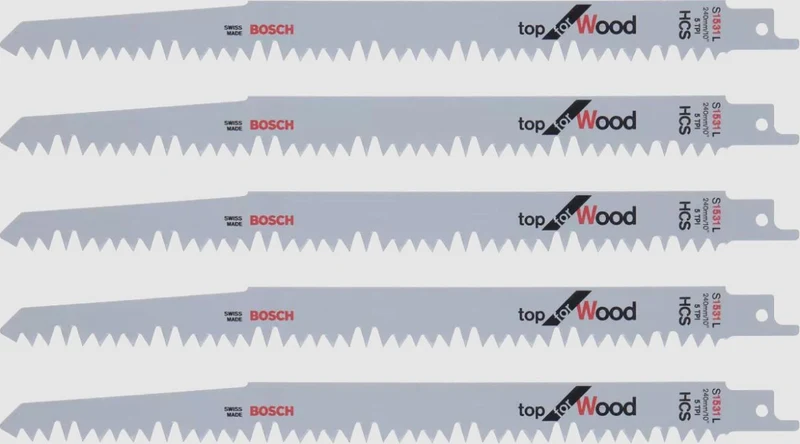 5 Lames de scie sabre S 1531 L Bosch 2608650676