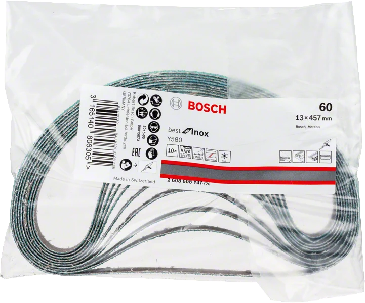 10 Bande abr 13X457mm G 60 0 Best For Inox Bosch 2608608Y47