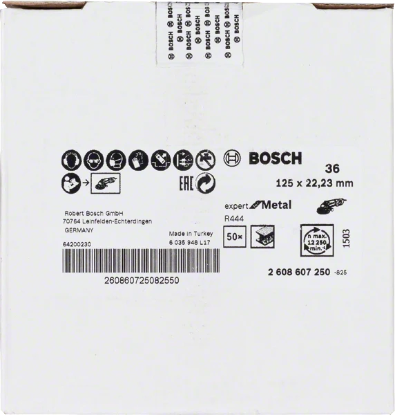 1 Abr Fibr Ø 125 G36 Efm Bosch 2608607250