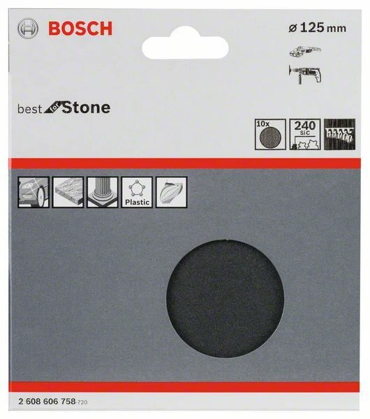 10 Abrasifs Meuleuse Ø125 best for coatings and composites Bosch 2608606758