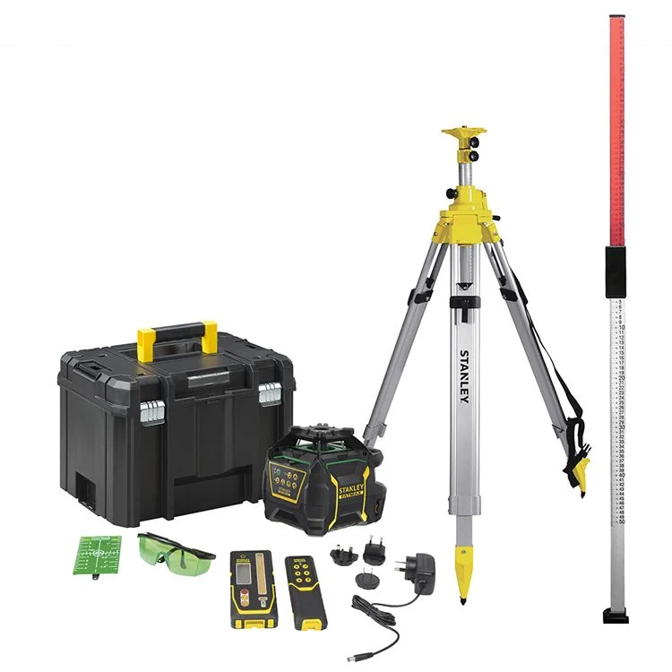 Pack niveau Laser Rotatif RL750LG (Li-Ion) Vert Stanley + trépied et mire FMHT77223-1