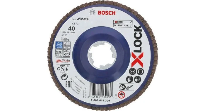 Disque Lamelle Bst Metal 125 G60 X-Lock Bosch 2608619210