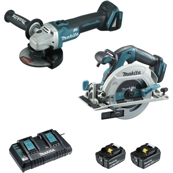 Ensemble de 2 machines 18 V Li-Ion 5 Ah (DHS680 + DGA506)DLX2277PTJ MAKITA