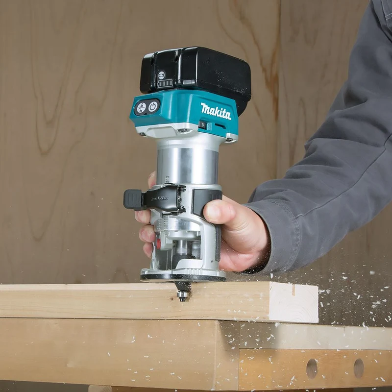 Affleureuse a batterie 18V 8 mm (Produit seul + kit d'accessoires) DRT50ZJX3 MAKITA