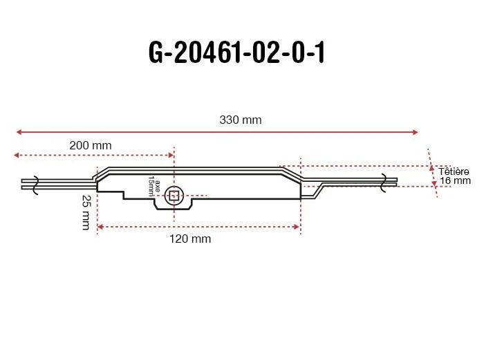Crémone Bi-directionnelle F 7,5 G-20461