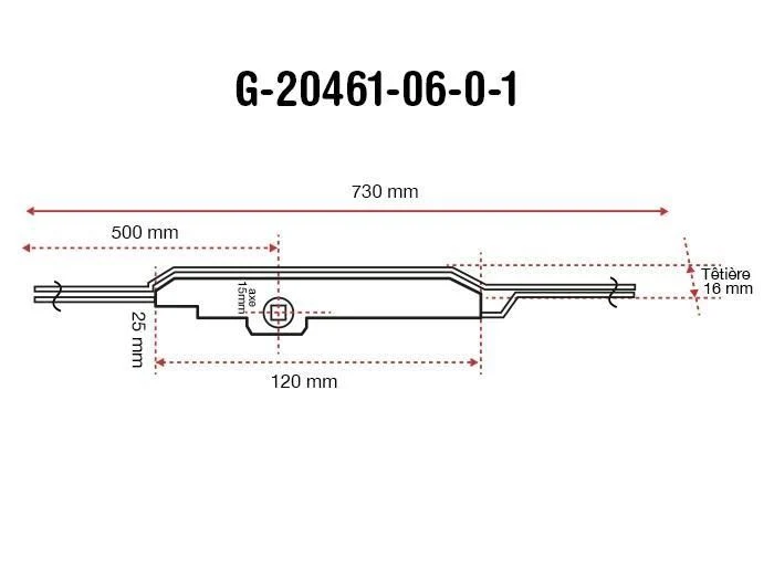 Crémone Bi-directionnelle F 7,5 G-20461
