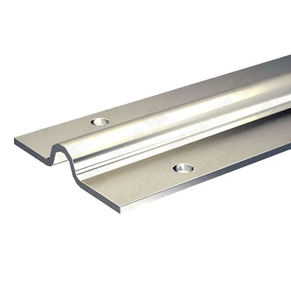 Rail à visser en acier galvanisé gorge ronde Largeur 56mm Longueur 3m
