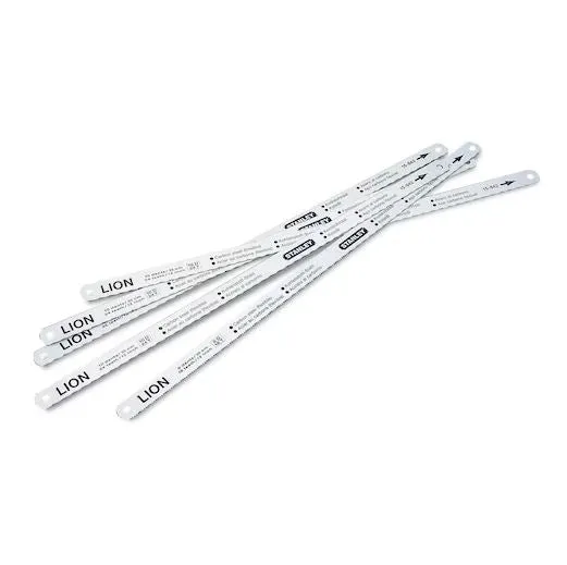 Lame De Scie A Metaux - Carte 5 Lames Flexible Lion 8-10-12 Stanley 0-15-801