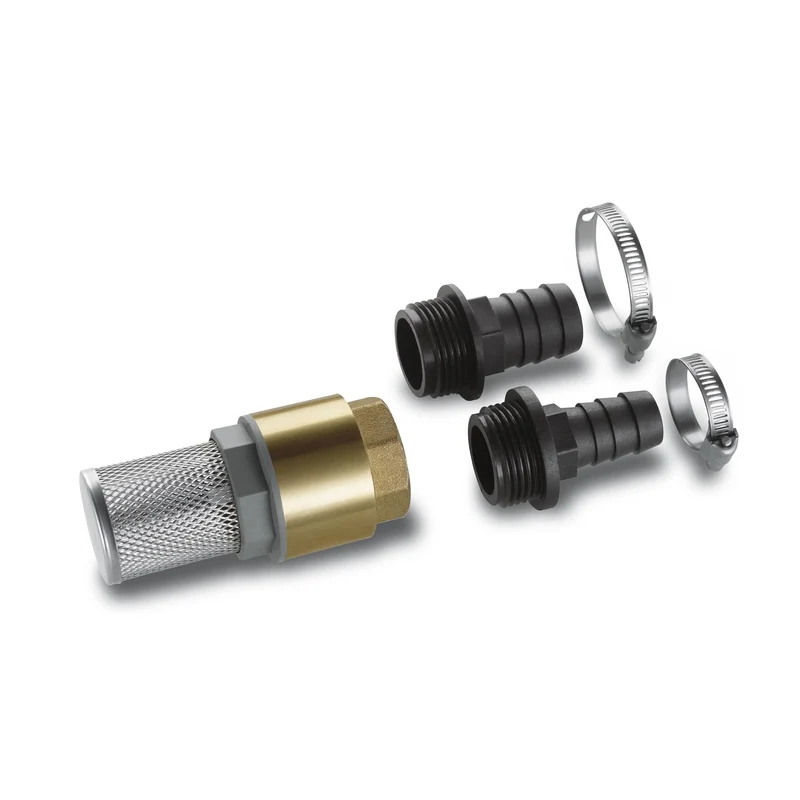 Kit complet crépine Inox avec clapet anti-retour + adaptateur 1" (25,4mm) / 3/4" (19mm) Karcher 6.997-341.0