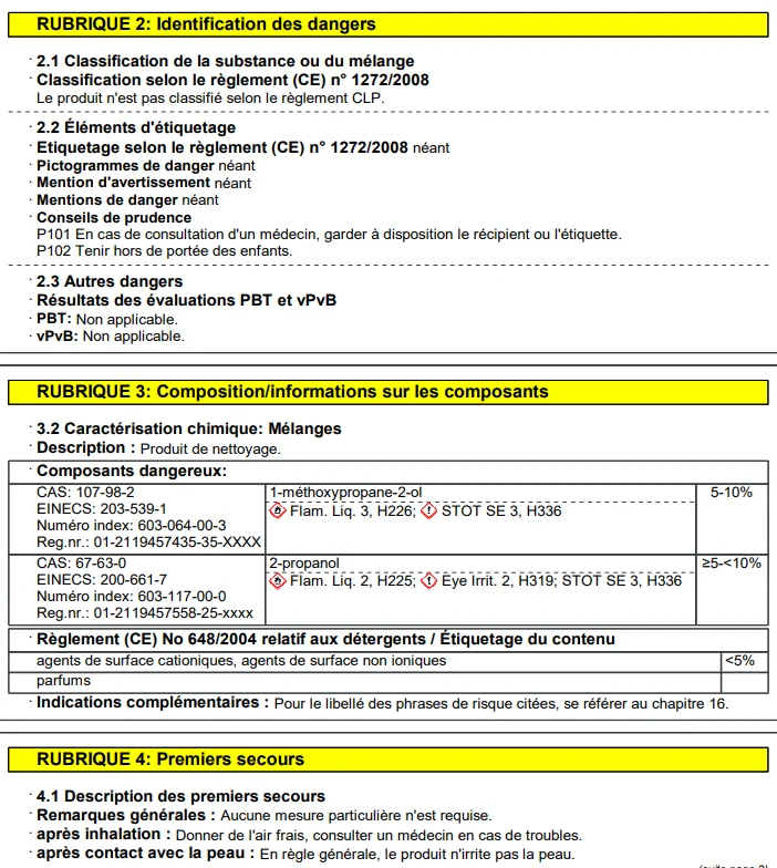 Détergent pour vitres WV RM 503 500 ml conc. (20 ml/230 ml eau), 500 ml Karcher 6.295-840.0