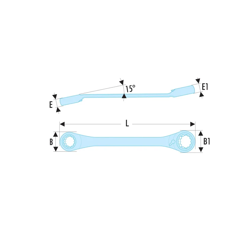 Cle cliquet oeil 15d 7/8x15/16 65.7/8x15/16 Facom
