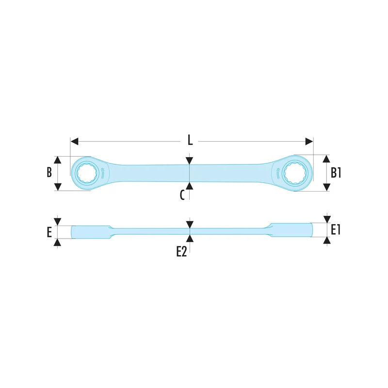 Cle cliquet oeil 15d 6x7 mm 65.6x7 Facom
